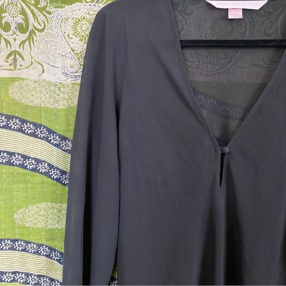 Vintage 90's Victoria's Secret Black Sheer Tunic Top Size Small - Picture 3 of 14
